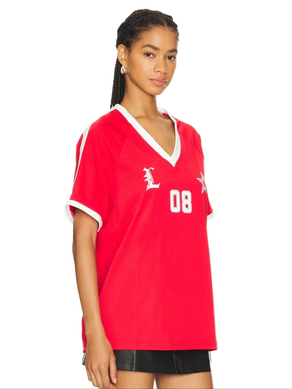 Lioness Red V-Neck Sports Tee - Picture 2 of 7